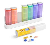 KOVIUU Pill Organiser 3 Times a Day, BPA Free Daily Pill Box 7 Day Large Detachable, Travel Medication Organiser Weekly Tablet Box, Medication Dispenser for Vitamins Supplement Storage, White