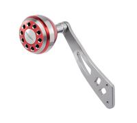 KOVNISE 1 Pc Fishing Reel Handle Aluminum Alloy Lightweight Low-Profile Reel Silver-red Power Handle 0.31x0.2inch Mounting Hole for Reel Repair Parts