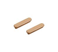KOVNISE 2 PCS Cabinet Pulls Solid Wood Pulls Beech Pulls Original Wood Color Retro Rustic Style Simple Style for Cabinet Cupboard Door Drawer Dresser Drawer Cabinet Wood Wooden Door Handle (64mm)
