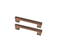 KOVNISE 2 PCS Wooden Handles for Cabinet Solid Handle Cabinet Pulls Dark Walnut Original Wood Color Simple Modern Style for Cabinet Cupboard Door Drawer Dresser Drawer (128MM)