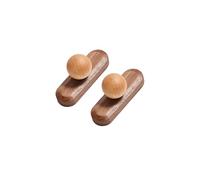 KOVNISE 2PCS Furniture Handles Ball Shaped Decorative Handles Modern Style Black Walnut Single Hole Base Beech Ball Suitable for Cabinets Drawers Cabinets Kitchen Bedroom Shoe cupboards (0MM)