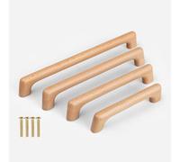 KOVNISE 2PCS Furniture Handles Flat Bridge Shaped Bridge Wooden Handles Modern Style Handle with Nails Suitable for Cabinets Drawers Cabinets Kitchen Bedroom Shoe Cabinets (160MM)