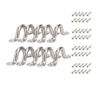 KOVNISE Bimini Top Strap Pad Eye Footman Loop, Eye Straps Stainless Steel Boat Top Pad Eye with Screws, Tie Down Anchor Point, Tie Down Kayak Deck Loops Eye Straps