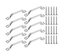 KOVNISE Bimini Top Strap Pad Eye Footman Loop, Eye Straps Stainless Steel Boat Top Pad Eye with Screws, Tie Down Anchor Point, Tie Down Kayak Deck Loops Eye Straps for Kayak Canoe Rigging