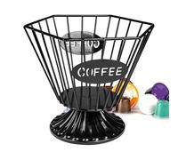 KOVNISE Coffee Pod Holder,K Cup Holders for Counter,Large Capacity Minimalist Style K Cup Organizer,Coffee Pod Organizer for Kitchen Office,Coffee Bar Accessories Decor for Coffee Lovers (Black)