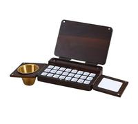 KOVNISE Paint Palette Wooden Watercolour Palette with Lid Acrylic Paint Palette with 24 Grids Black Walnut Palette Box Travels Outdoors Paint Pallets for Watercolour Painters Artists Beginner Children