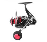 Kovnise Saltwater Spinning Reel Reversible Fishing Reel Black-red Foldable Handle Interchangeable LeftRight Lightweight Smooth Powerful Spinning Fishing Reel with 5.0:1 Gear Ratio for Boat Fishing