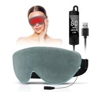 KOVNLO Heated Eye Mask for Dry Eyes, Washable with Electric USB, Eye Compress to Clear Clogging of Glands for Sleep