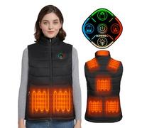 KOVNLO Womens Heated Vest, 4 in 1 Smart Controller, Lights-out Design, Lightweight Heating Vest (Battery Pack Not Included), Black, M