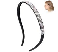 KOVOLITU Headbands Designed for Eyewear-Fashion Glitter Sparkly Diamond Hairbands Comfortable Non-Slip Thin Headbands for Women Girls-AB Silver
