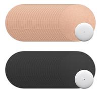Kovoq CGM Sensor Patches for Freestyle Libre 2-25 Black + 40 Skin-Tone, Waterproof Sweatproof Latex-Free Adhesive Patches, Secure Fit to Prevent Sensor Falling Off for Workouts & Daily Use
