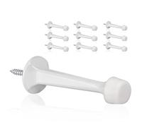 KOVOSCH 10 Pack Solid Rigid Door Stops - Heavy Duty Door Stoppers Wall Protector with Soft Rubber Tips, White