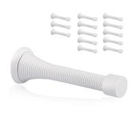 KOVOSCH 14 Pack Spring Door Stopper White - 3-1/4" Flexible Spring Door Stops with White Rubber Bumper Tips