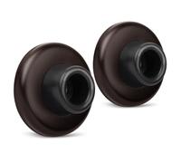 KOVOSCH 2 Pack Concave Wall Door Bumper Stop Oil Rubbed Bronze - 2-1/2” Outside Diameter Stainless Steel Cover with Bigger 1-1/4” Oil Rubbed Bronze Rubber Bumper - Easy to Install with Screw