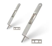 KOVOSCH 2 Pack Flush Bolt 6 Inch, Heavy Duty Flush Bolt for Double Door, Solid French Door Lock, Brushed Satin Nickel