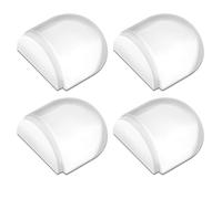 KOVOSCH Pack of 4 Transparent Door Stops, Self-Adhesive Floor Door Stops for Gluing to All Hard Floors, Suitable for Protecting Walls and Furniture