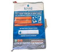 Kovrd 2-in-1 Reusable Paint Tray Storage Bag and 39” x 29” Drop Cloth, Keep Brushes Rollers and Paint Wet for Days, Fits 5-gal Bucket, Contractor Quality for Professional Interior and Exterior Jobs