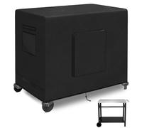 Kovshuiwe 51.2" L x 25.2" W x 30.7" H Outdoor Table Cover for Dining Cart Table, Stainless Steel Grill Cart Trolley Table with Wheels Three-Shelf Movable Food Prep and Work Cart Table Heavy Duty