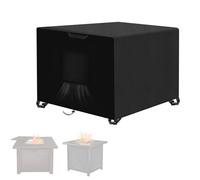 Kovshuiwe Porch Shield Fire Pit Cover Square 83cm x 83cm x 50cm-420D Fabric Waterproof and Resistant, Outdoor Fire Bowl/Table Cover, Gas Fire Pit Cover