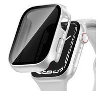 Kowaco Case for Apple Watch SE Series 6/5/4 44 mm Waterproof Protective Case Anti Spy Hard All-Round Protective Case HD PC Protective Case for iWatch SE Series 6/5/4 Silver