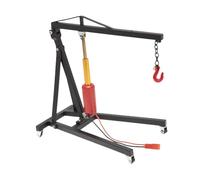 kowaku 1:10 RC Car Engine Crane Hanger Decor, Mini Engine Hoist Model, Electric Model Car Crane Jack, for Home Household, Black