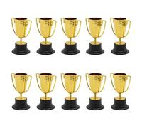 kowaku 10x Mini Trophies Kids and Adults Sturdy Portable Small Trophy for Rewards Game Prize Ceremony Party Favors Props, Gold