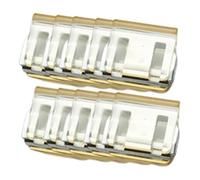 kowaku 10x Trouser Leg Fixing Clips Trouser Leg Shortening Clip, Pant Length Adjustment, Anti Dragging, Pants Hems Clips, Yellow Transparent