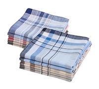 kowaku 12Pcs Cotton Men's Handkerchiefs Assorted for Celebration Suit Party Gentlemen