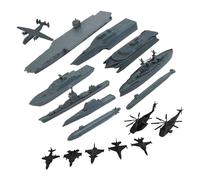 kowaku 17-piece Naval Ship Playset, Model Ship Helicopter, Model Warships, Ship Building Kits, Toy for Children, Boys And