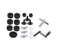 kowaku 20 Pieces of Cymbal Felt Base Slices for Pool Spare Parts, Black