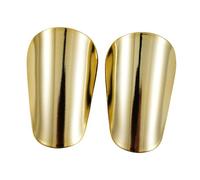 kowaku 2Pcs Mini Soccer Shin Guards, Leg Protection, Sports Small Games Shin Pads Protective Soccer Equipment Kids Adults Training, Gold S 10cmx6cm