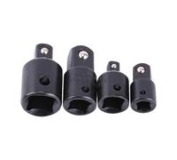 kowaku 4 Piece Impact Adapter Set Reducing Adapter Drive Adapter Socket Adapter Conversion Tool Made of Chrome Vanadium Steel for Workshop and Garage, Black