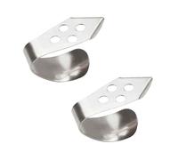 kowaku 4 Pieces Guitar Finger Picks Accessories for Stringed Instruments Adjustable Metal Stainless Steel Suitable for Bass Banjo Se, 2x Thumb
