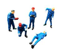 kowaku 5Pcs 1:64 Scale Miniature Figures Models Car Decorative Painted Small Photography Prop Miniature People Figurines