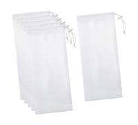 kowaku 6 Pieces Finch Sock Feeder Feeder Sack Hanging Feeding Net for Yard, White