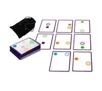 kowaku 60 Pieces Overlap Cards Game Set Transparent Game Waterproof Wrinkle-Resistant Spatial Reasoning Suitable for Parent-Child Interacti, Black Purple