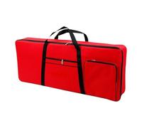 kowaku 61 Key Keyboard Case Electric Piano Case Backpack Thickened Protective Storage Case Music Instrument Bag for Music Studio, red