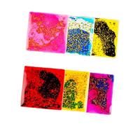 kowaku 6Pcs Sensory Soft Gel Liquid Toys,Fidget Liquid Motion Toys,Water Sensory Pad,Kids Sensory Toys for Children,Teens,Toddlers , Square