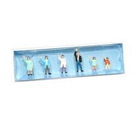 kowaku 6x 1:87 HO Scale Tiny People Diorama Scenery Park Street Desktop Ornament Collections Miniature Waving Figures Figurines