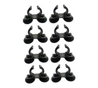 kowaku 8Pcs Aquarium Heater Holder Suction Cups Suckers Heating Rod Holders Clamps Fish Tank Accessories Easy Installation Black, Double Suction Cups
