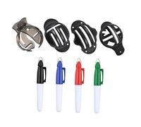 kowaku 8Pcs Golf Ball Marker Tool Set Golf Ball Liners and Pens Professional Easy to Draw Marking Stencil for Outdoor Beginners