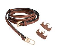 Kowaku Adjustable Strap Without Punching Buckle Shoulder Bag Strap for Mini Handbag Briefcase Purse, StyleA Brown