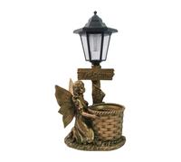 kowaku Angel Statue Outdoor Figurine Versatile Compact Sculpture Lawn Ornament for Home Outside Balcony Landscape Decor, Brown