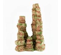 kowaku Aquarium Ornamental Rock Cliff Peak Aquarium Cave Ornament Shelter Structure Resin Boulder Decor With Realistic Look suitable for small fish fry nano tanks home aquariums, 1010 Large