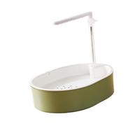 kowaku Automatic Bird Bath, Automatic Play Pool Indoor Bird Shower Parrot Bathtub for Budgie Cockatoo, Linear White Shower