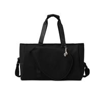 kowaku Badminton Racket Shoulder Bag Unisex Adjustable Single Shoulder Strap Badminton Racquet Crossbody Bag with Shoe Compartment, Black