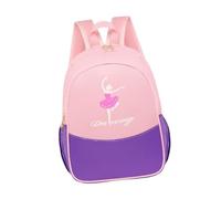 kowaku Ballet Dance Backpack Organizer Cute Girls Ballerina Bag for Easter Dance Party, Pink Violet