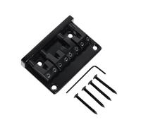 kowaku Bass Bridge Electric Guitar Fixed Bridge Replacement, Metal Bridge Top Loading with Screws Wrench for Show Exercise, black