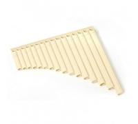 kowaku Beginner Pan Flute Student Panpipes Wind Instrument Music Flute Training Pipes With Smooth Lightweight Impact Resistant With Note Stickers And Manual, Beige, 16 Pipes