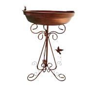 kowaku Birdbath Bowl Feeder SPA Bird Feeder Freestanding Birdbath Bowl Bird Baths Feeder for The Garden Backyard, copper